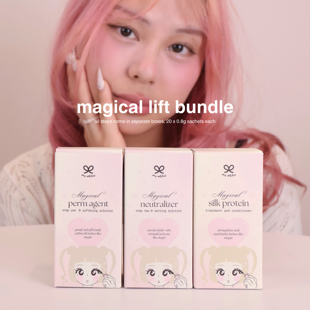 Magical Lift Trio Bundle — Perm Agent + Neutralizer + Silk Protein (20 Pack Each)